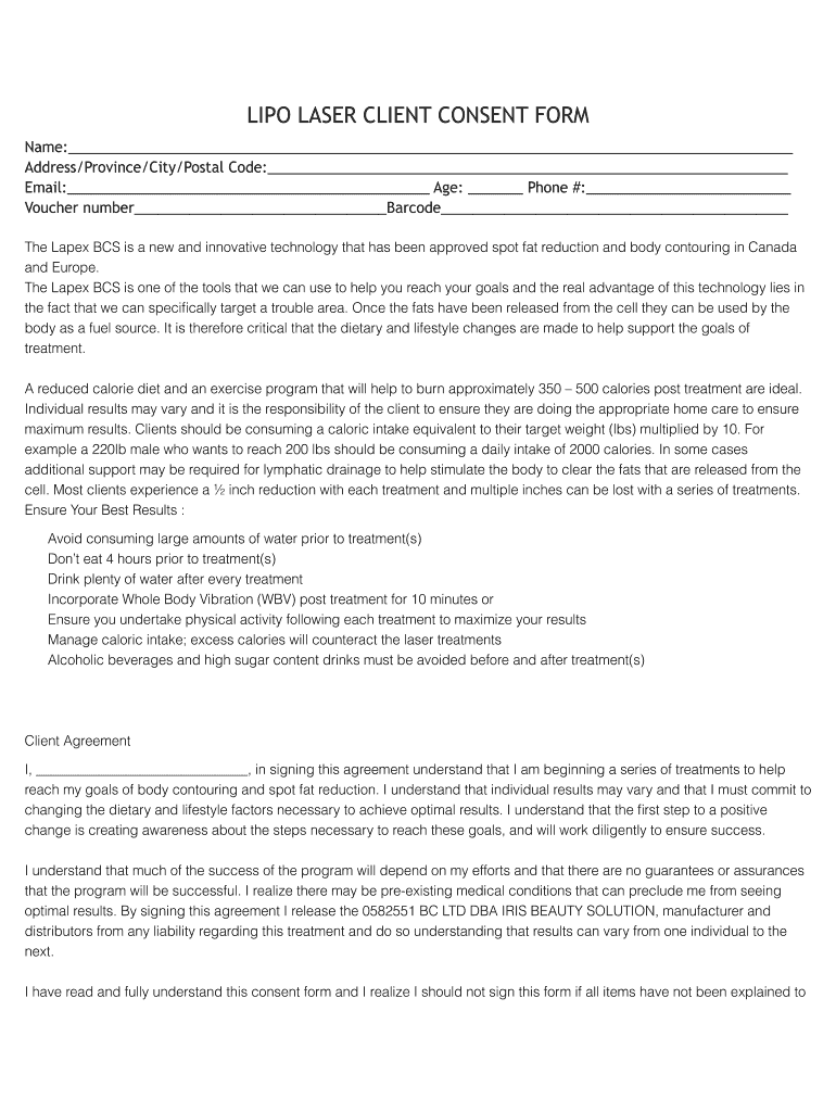 Laser Lipo Consent Form