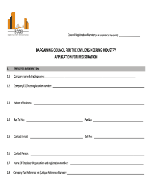 Bccei Registration  Form