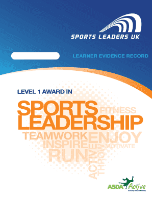 LEARNER EVIDENCE RECORD Sports Leaders Association  Form