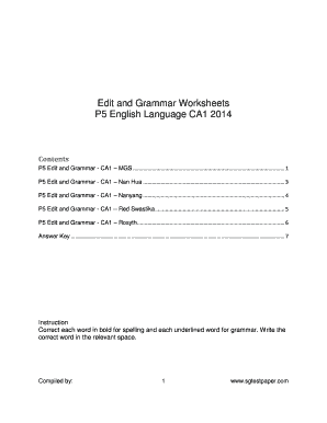 P5 English Exercise PDF  Form