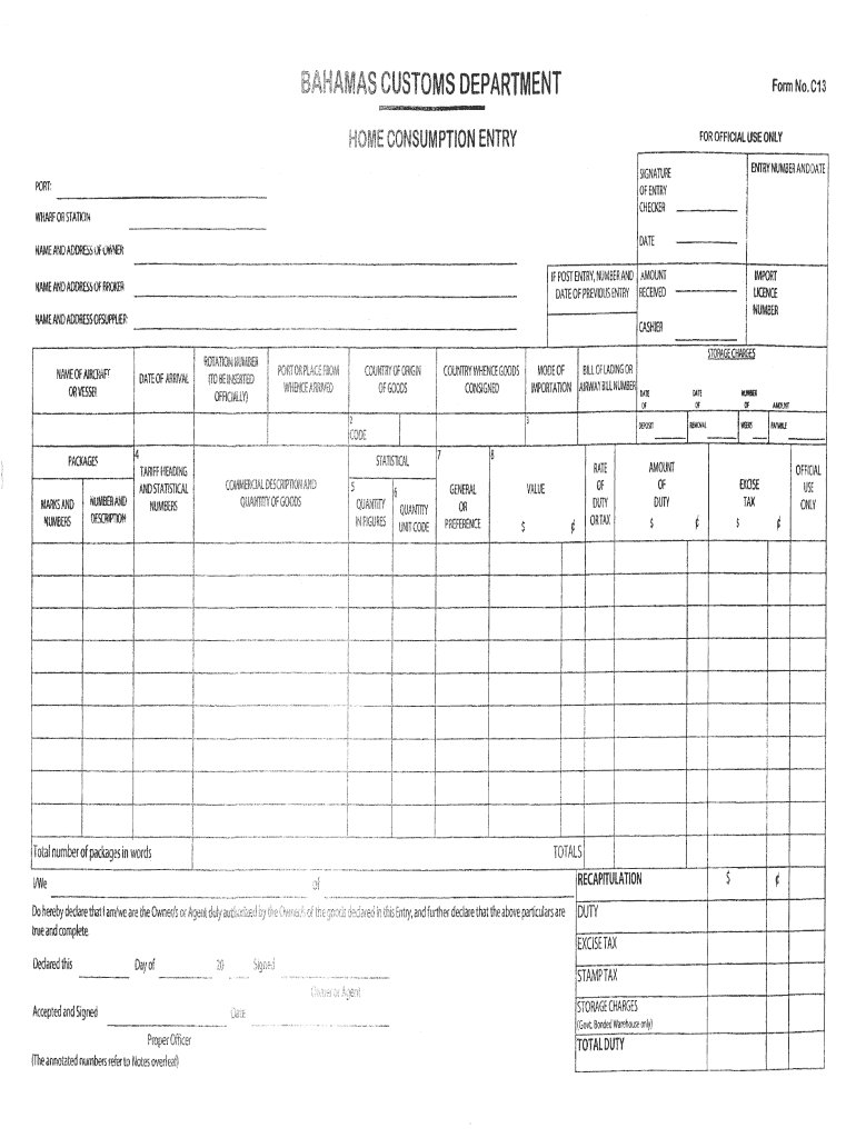 C13 Form