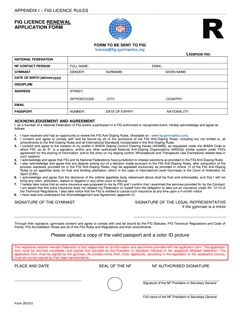 Fig License  Form