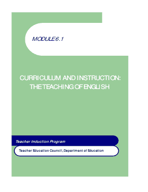 Teacher Induction Program Module 6  Form