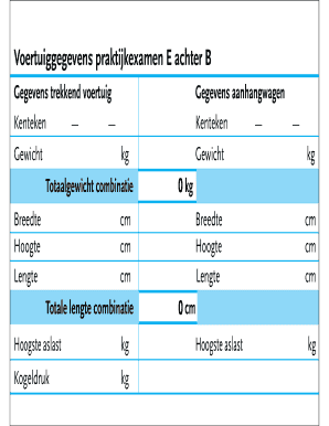 Voertuiggegevens  Form