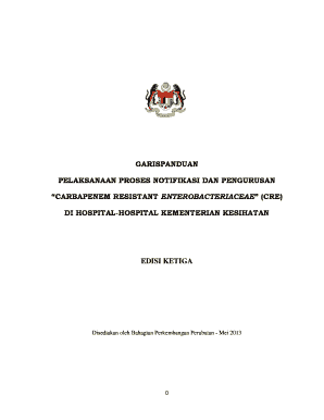 Carbapenem Resistant Enterobacteriaceae Cre Medicaldev Moh Gov  Form