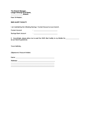 Sbi Sms Alert Form