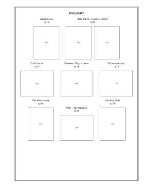 Hungary Stamp Album PDF  Form