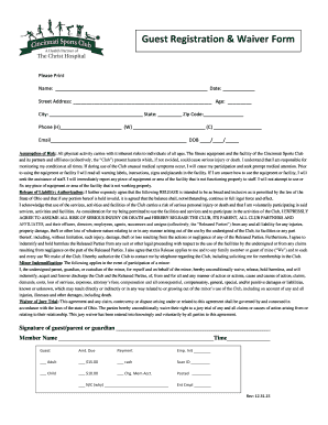 Cincinnati Sports Club Form