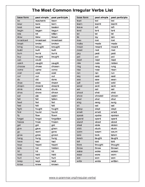 What Are Irregular Verbs, PDF, Verb