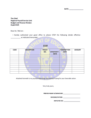 Stoppage Form Deped