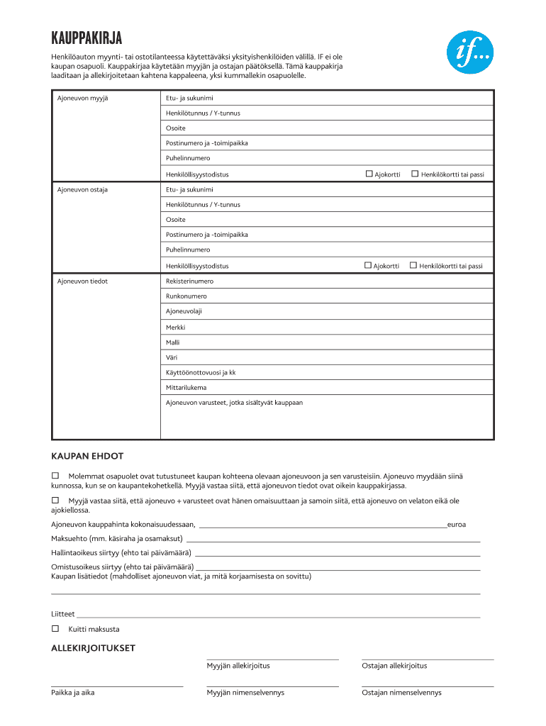 Kauppakirja  Form