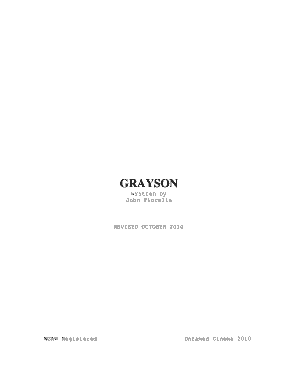 GRAYSON 10 20 2010fdr Script Untamed Cinema  Form