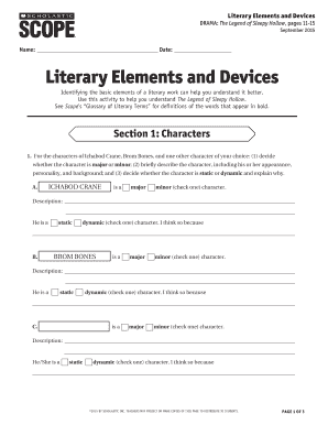 The Legend of Sleepy Hollow PDF Scholastic  Form