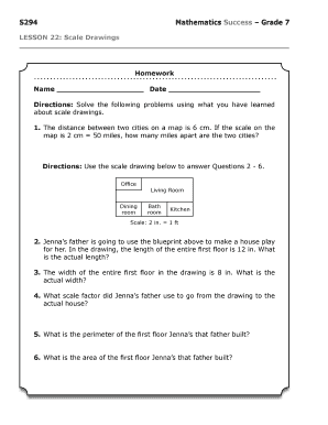 Lesson 22 Scale Drawings Answer Key  Form