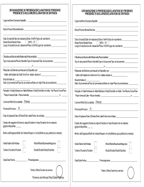 Dichiarazione Di Presenza PDF  Form