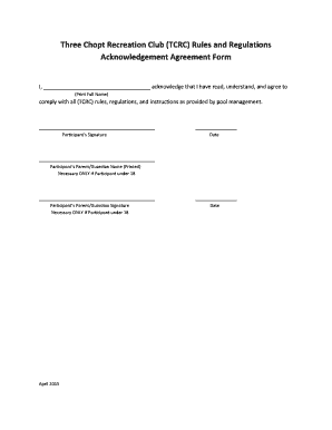 Contract Acknowledgement Statement Sample  Form