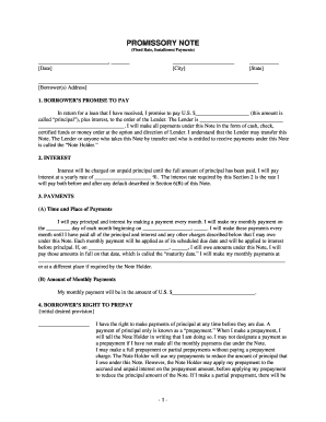 Georgia Unsecured Installment Payment Promissory Note for Fixed Rate  Form