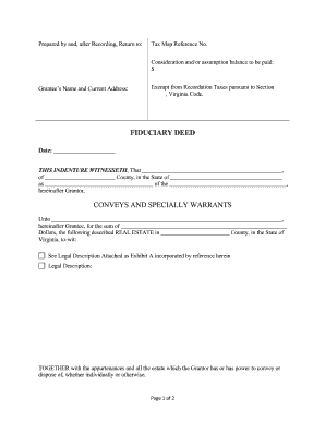 Fiduciary Deed  Form