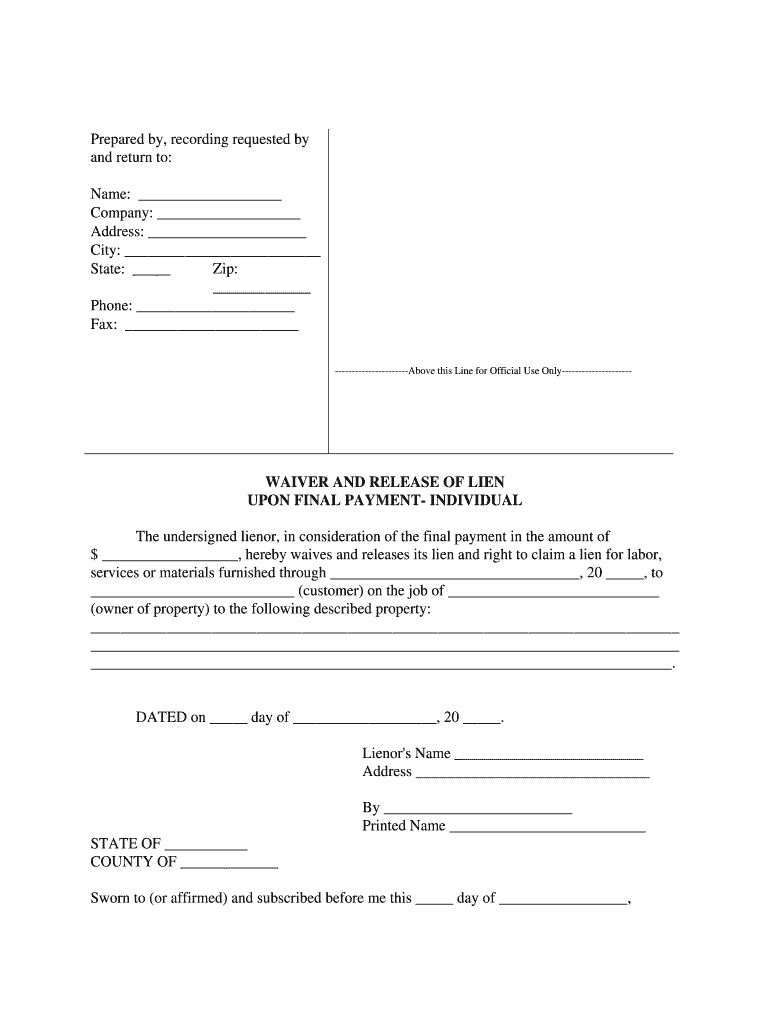 Payment Release Form