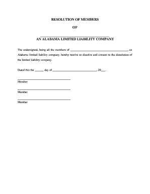 Llc Resolution Form Fill Out And Sign Printable Pdf Template Signnow