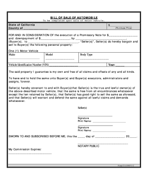 bill promissory note vehicle form pdf odometer texas ohio statement motor arkansas car florida utah automobile auto california maryland wisconsin