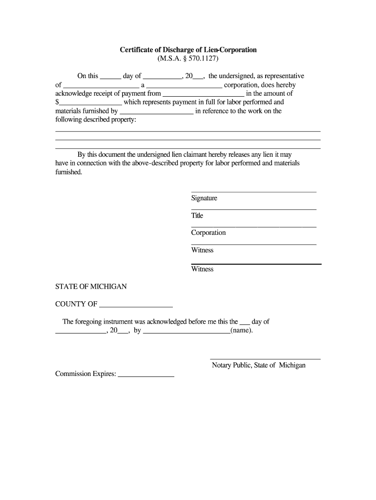 Discharge Certificate Application  Form