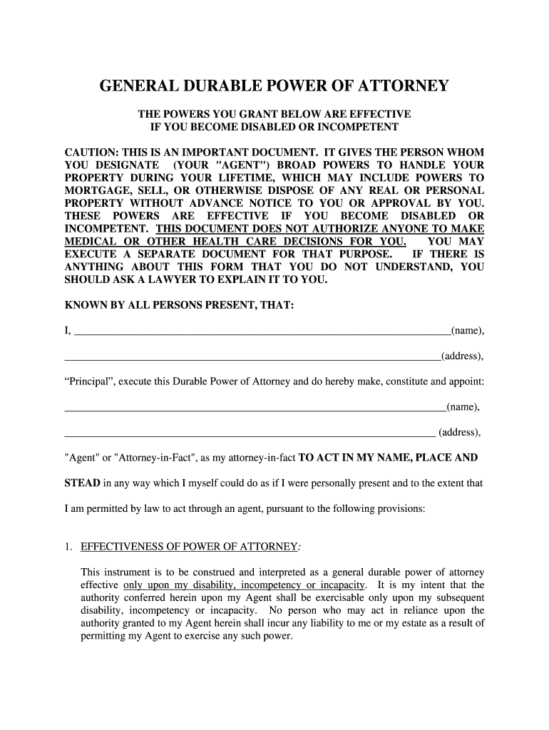 Power of Attorney Georgia  Form