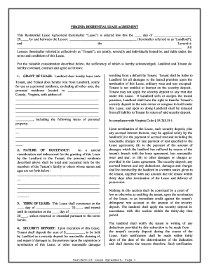virginia lease agreement form fill out and sign printable pdf template signnow