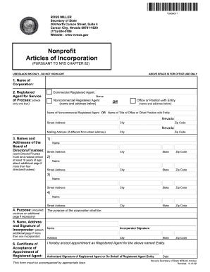 Articles Of Incorporation Template Pdf