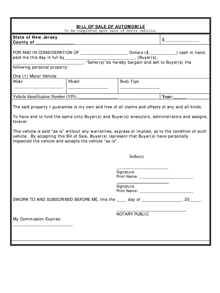 Bill Of Sale Motorcycle Template from www.signnow.com