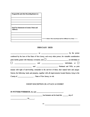 Executor&#039;s Deed Form