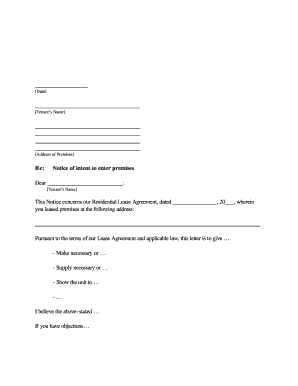 30 Day Notice to Landlord PDF  Form