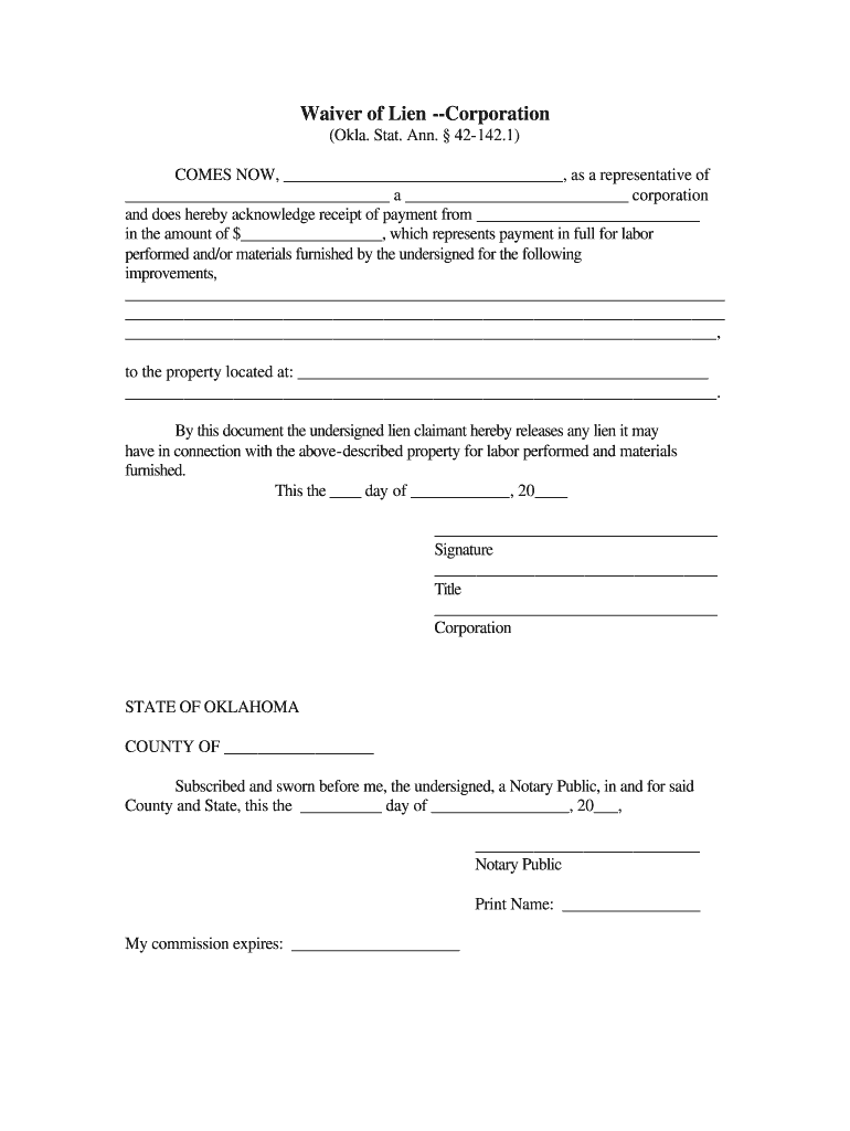 Lien release form - Fill Out and Sign Printable PDF ...