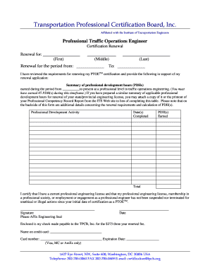 Ptoe Renewal  Form