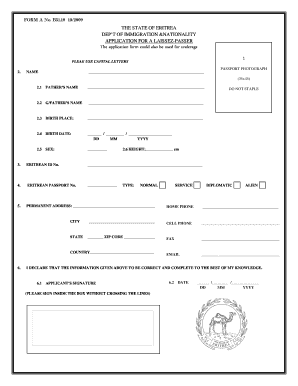 Un Passport Application  Form