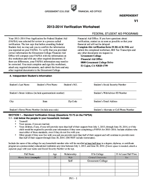 How Does Grossmont Verify Independant Student  Form