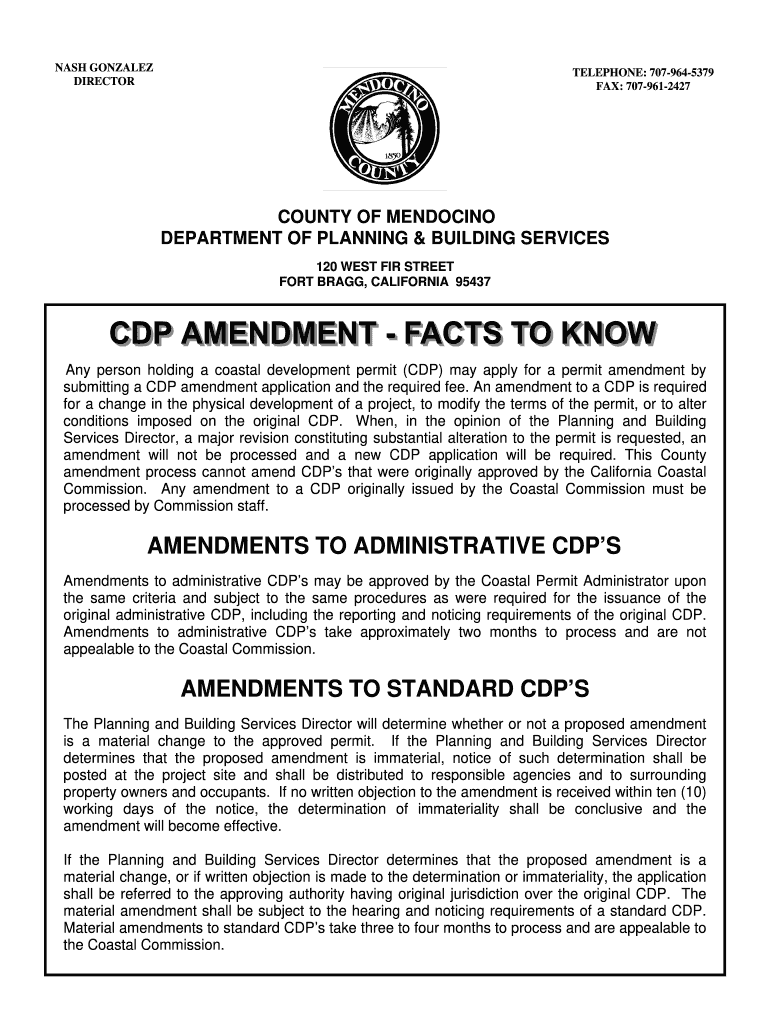  Cdp Amendment 2011-2024