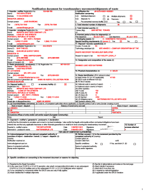 Sample Notification Form NEPA