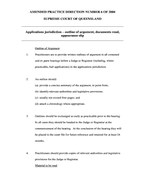 Supreme Court Practice Direction 6 of  Form