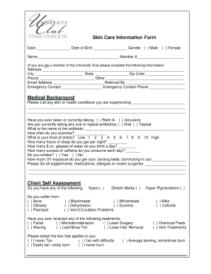 Facial Consent Form Ready to Print and Editable Facial Forms Facial Treatment Forms Facial Intake Form PREMIUM QUALITY
