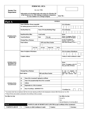 Form 15ca and 15cb Download