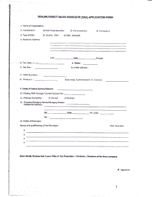Dsa Application Form