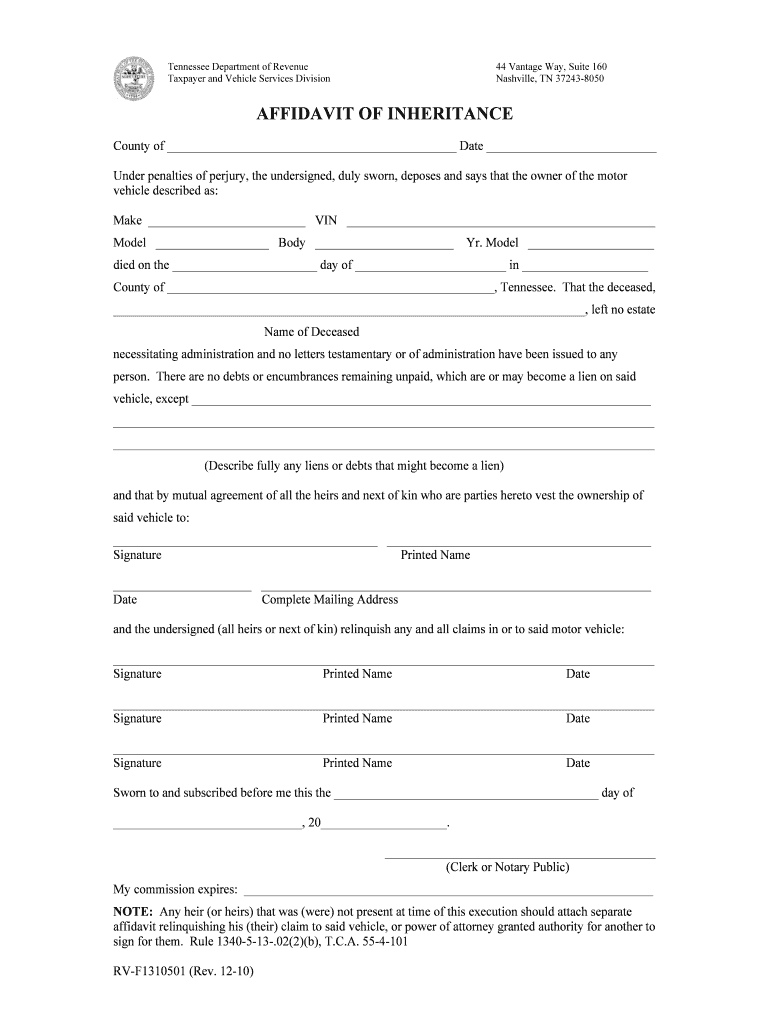  Form F1310501 2010