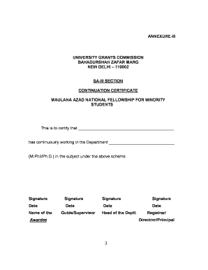 Manf Continuation Form