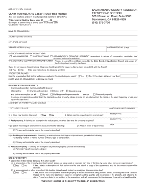 Welfare Exemption First Filing Assessor Sacramento County Assessor Saccounty  Form