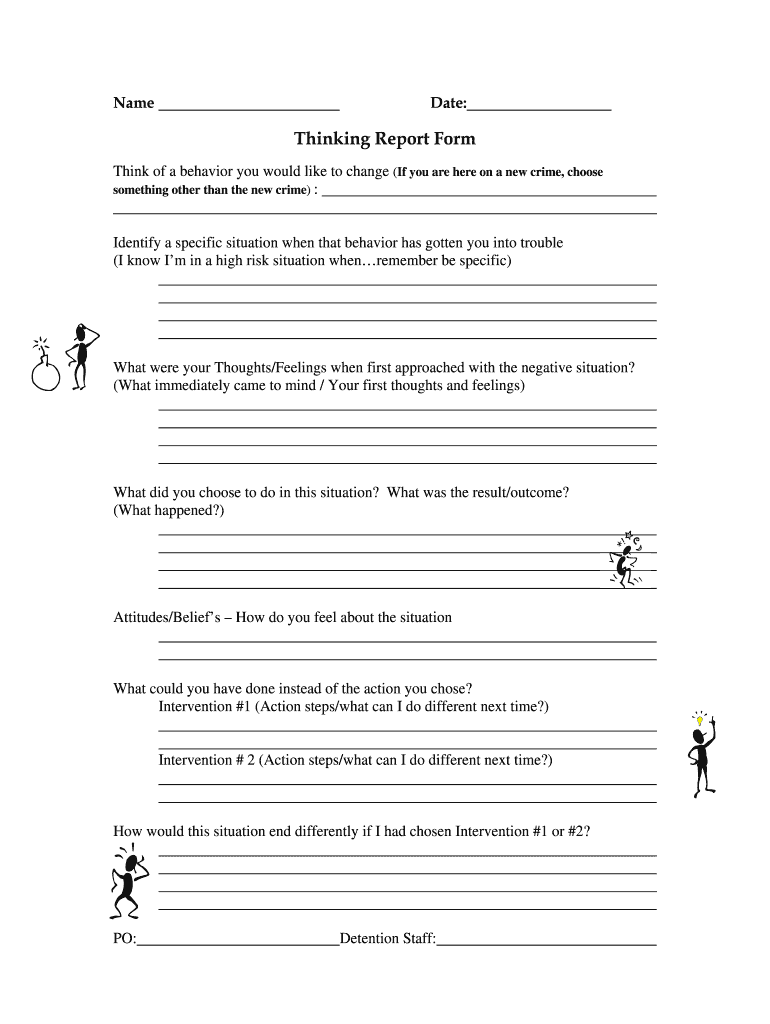 Thinking Report Worksheet  Form