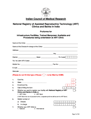 Proforma for Infrastructure Facilities and Trained Manpower Bb Icmr Nic