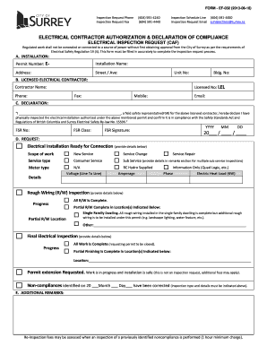 Declaration of Compliance Form