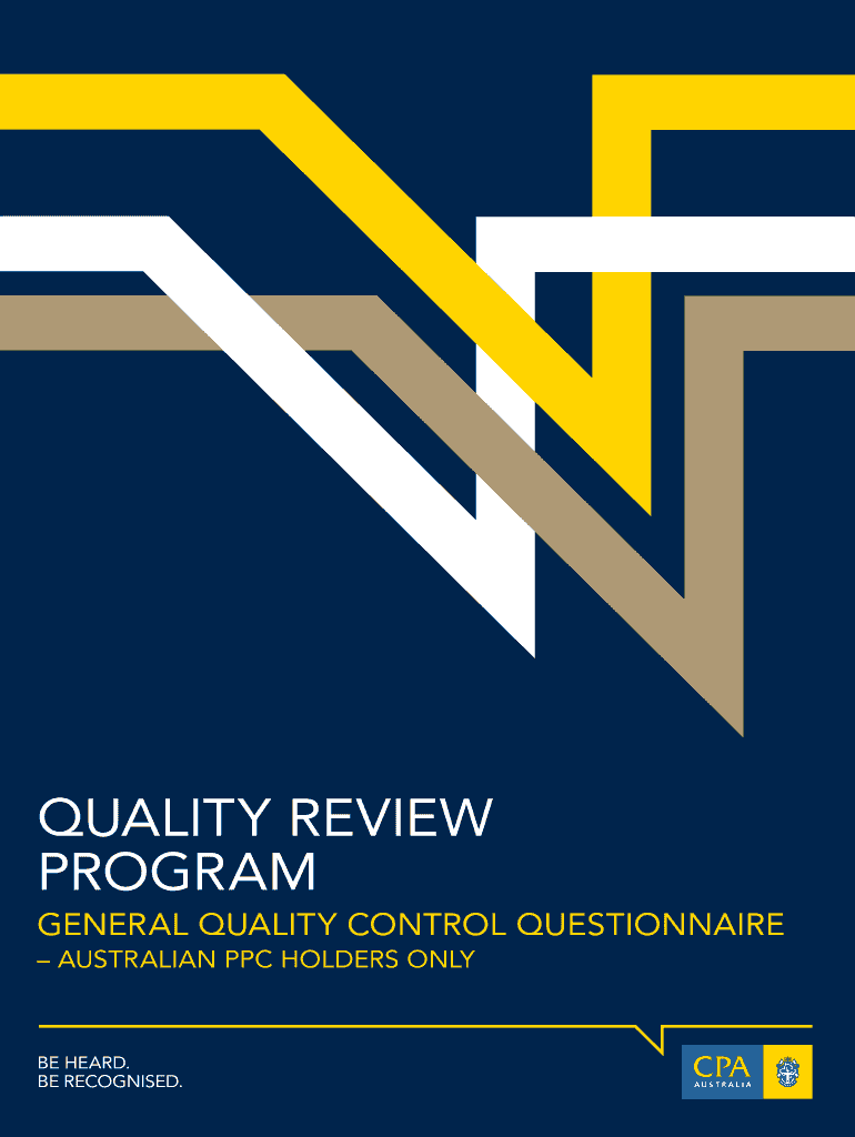  Quality Control Questionnaire 2013-2024