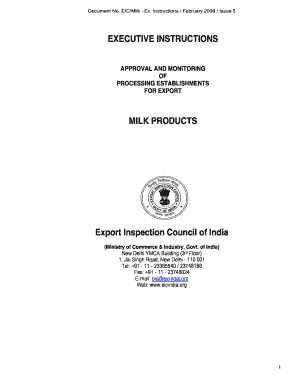 Eia Executive Instructions  Form
